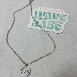 Pura Vida Silver Wave Pendant Necklace